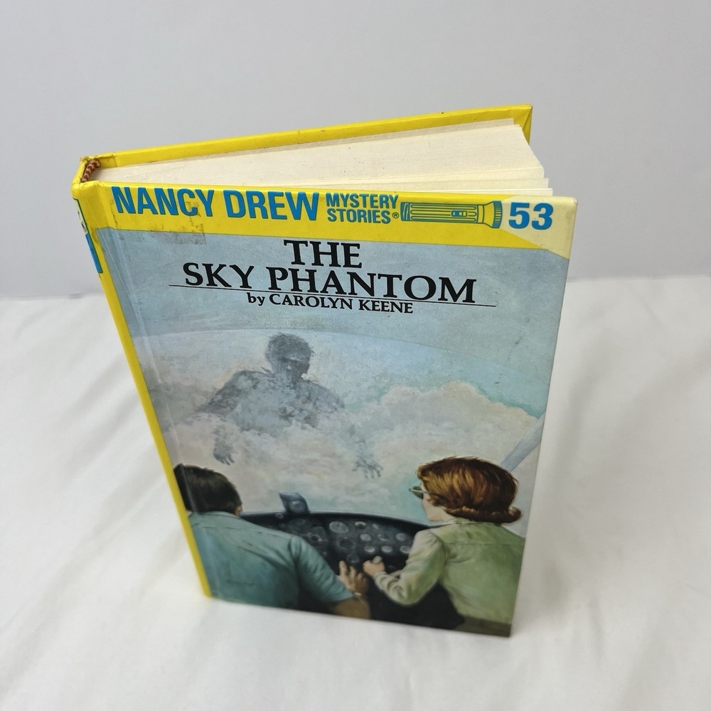 Nancy Drew # 53 The Sky Phantom Carolyn Keene Vintage Hardcover 1989 Printing - Picture 4 of 7